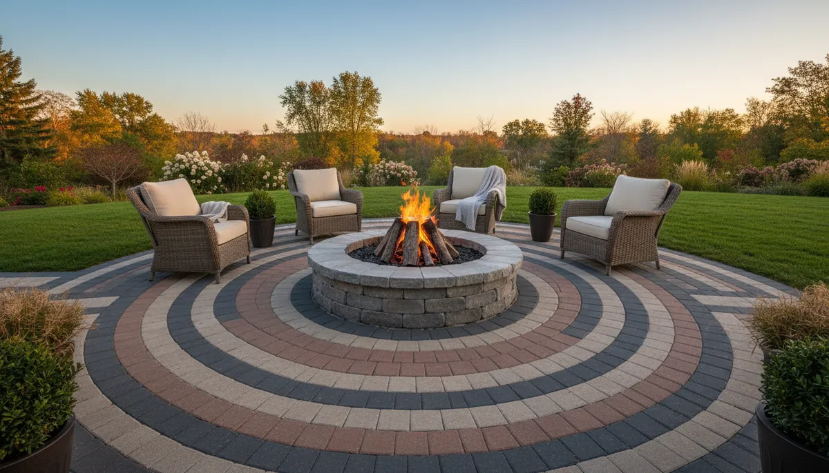 fire pit paver patio