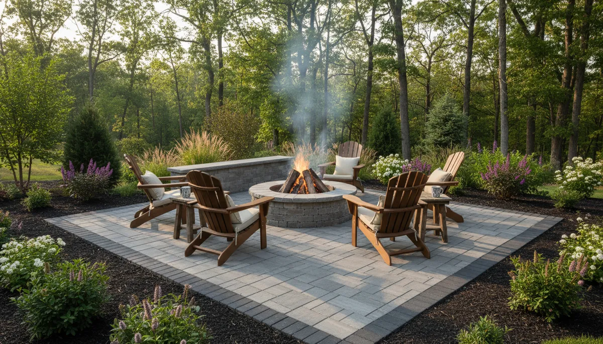 fire pit paver patio