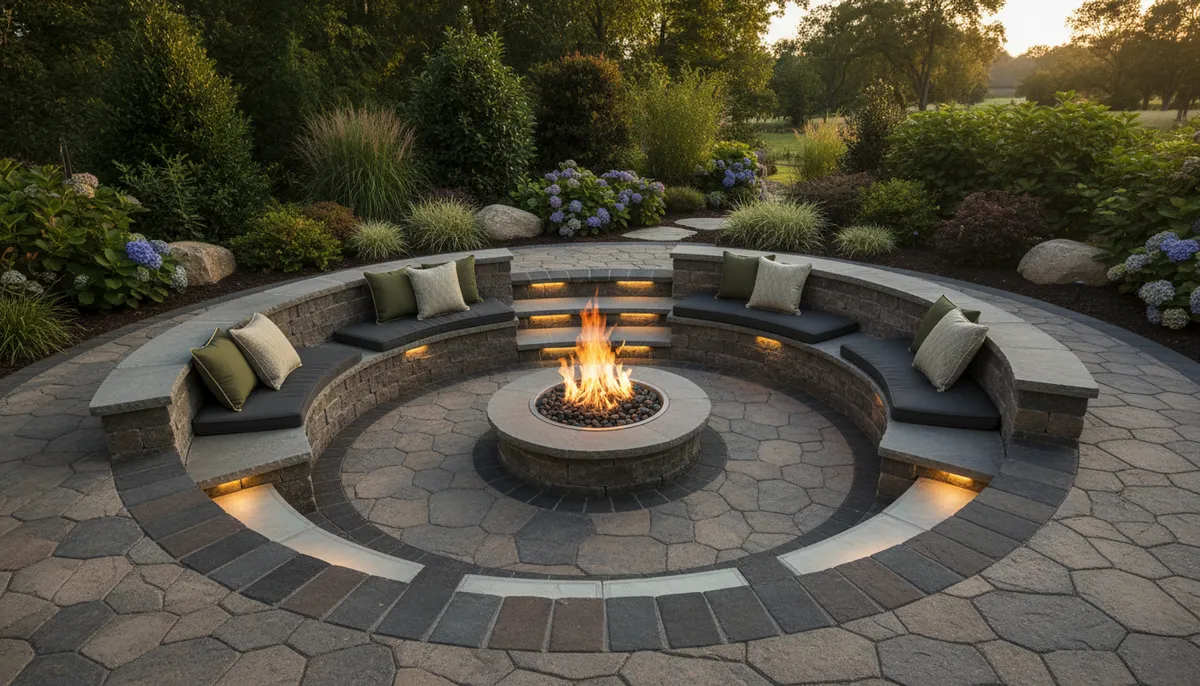 fire pit paver patio