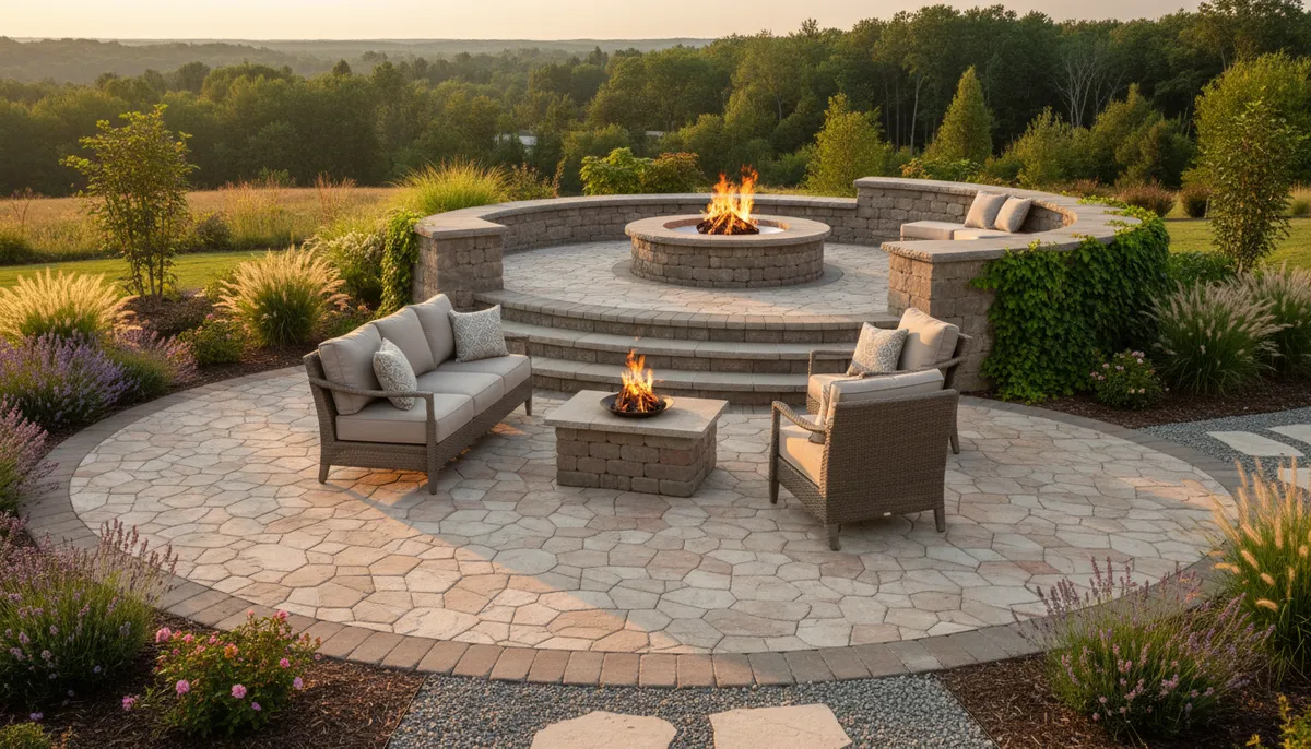 fire pit paver patio
