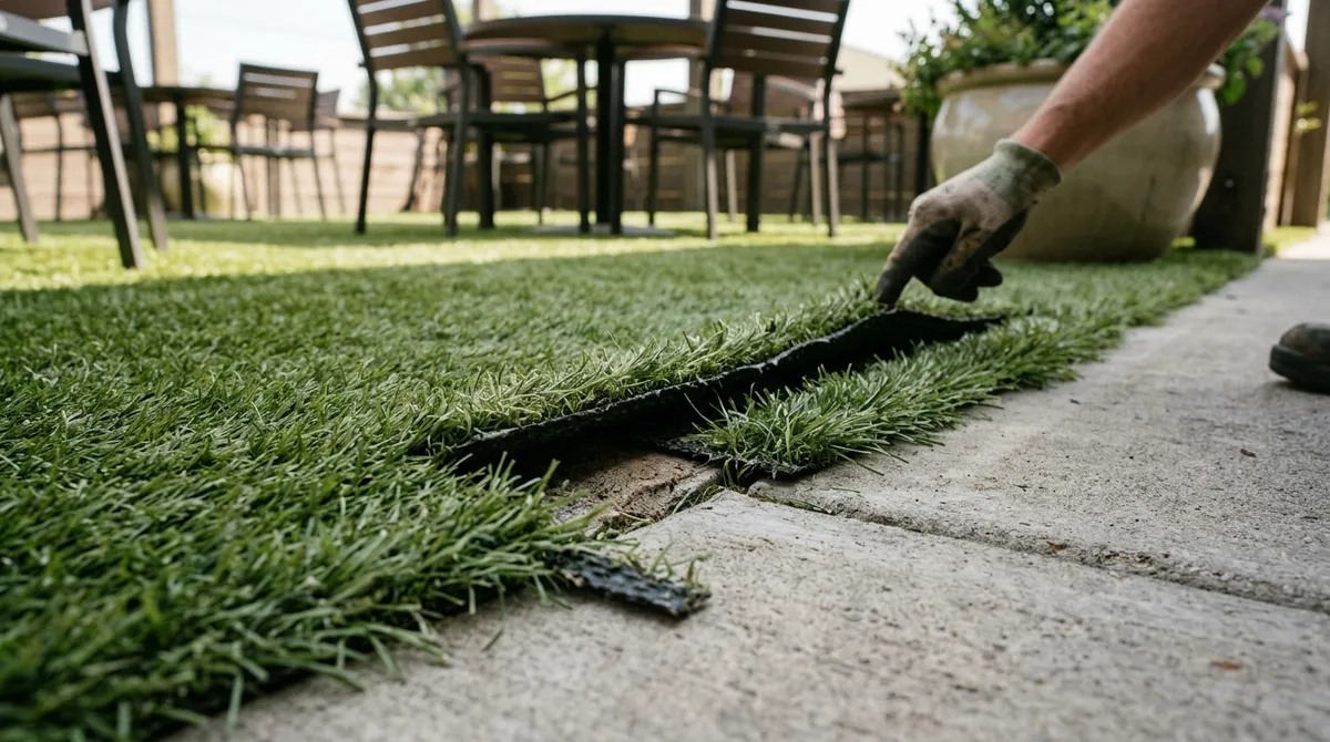 Restaurant patio artificial grass