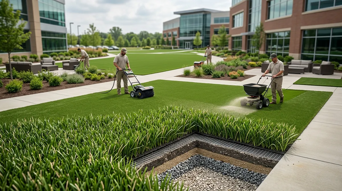 High-traffic commercial turf Illinois