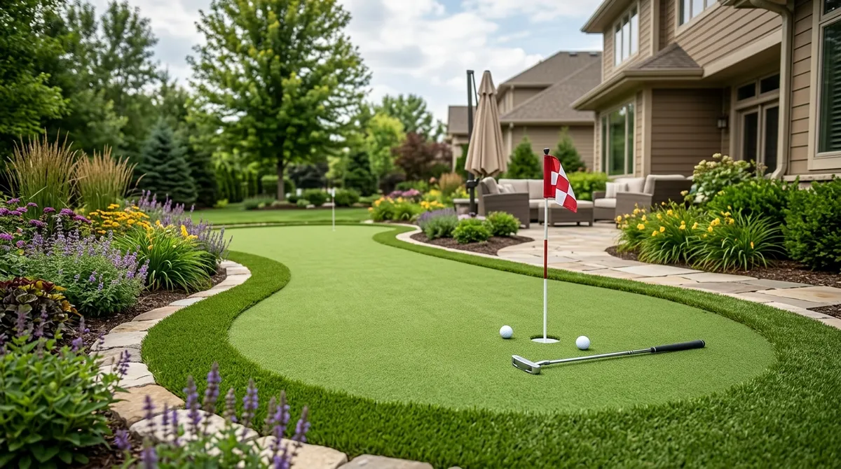 golf putting green backyard