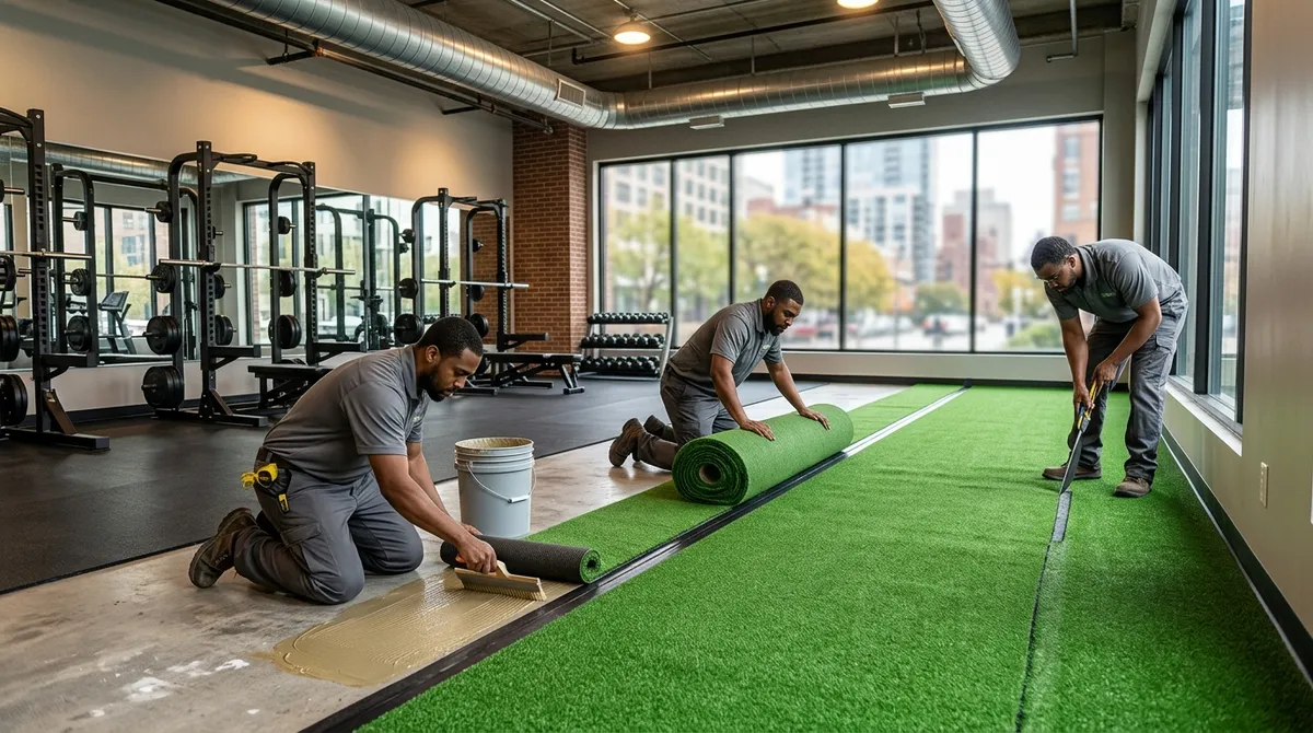 Gym turf installation Chicago