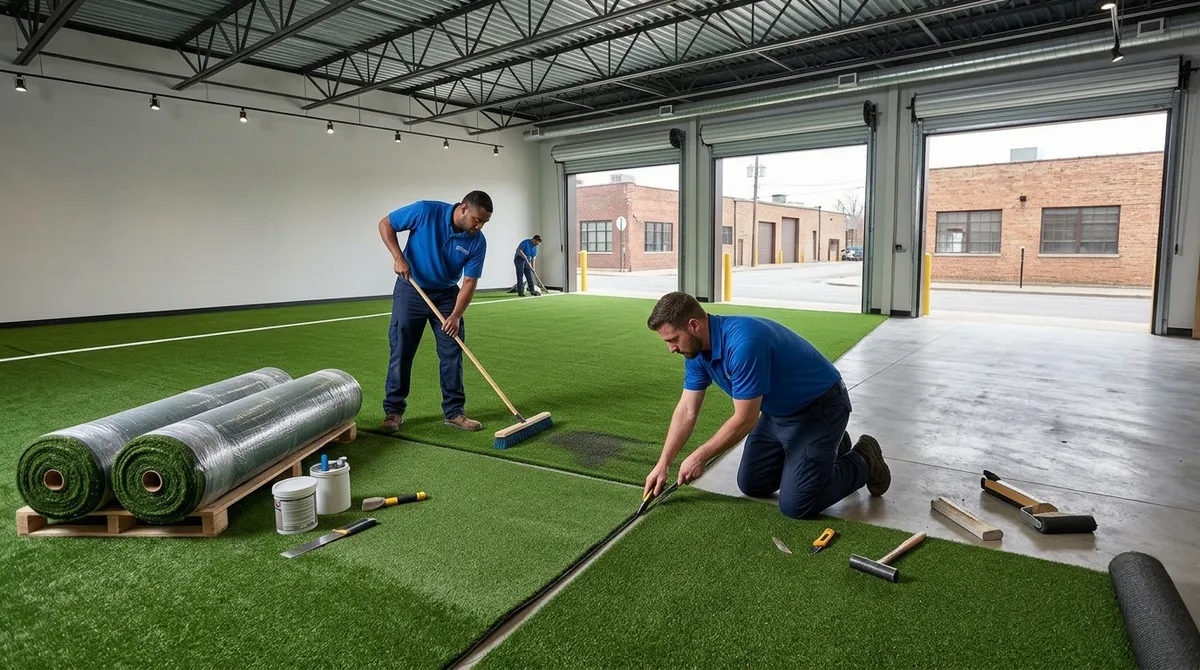 Gym turf installation Chicago