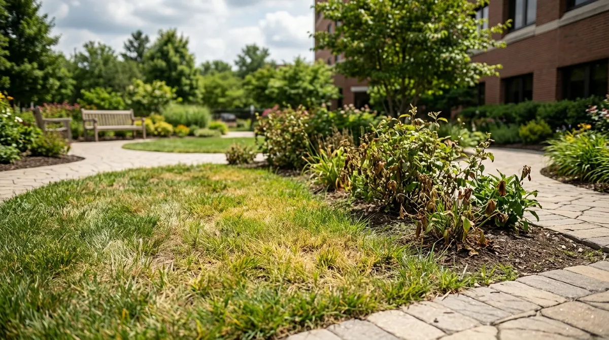 Hospital healing garden turf
