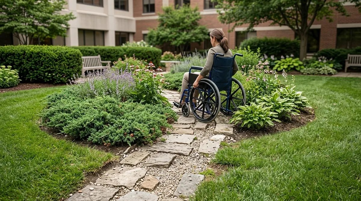 Hospital healing garden turf