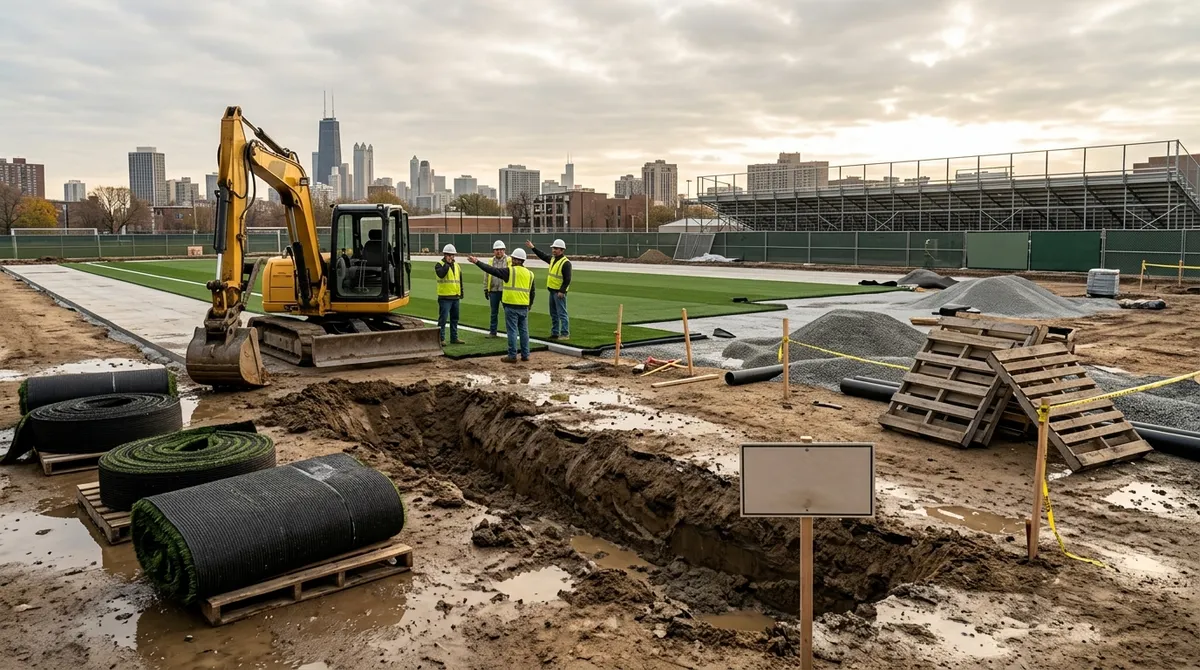 School athletic field turf Chicago