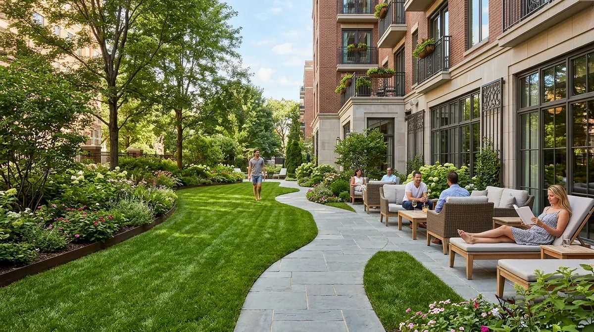 Hotel outdoor amenity turf Chicago