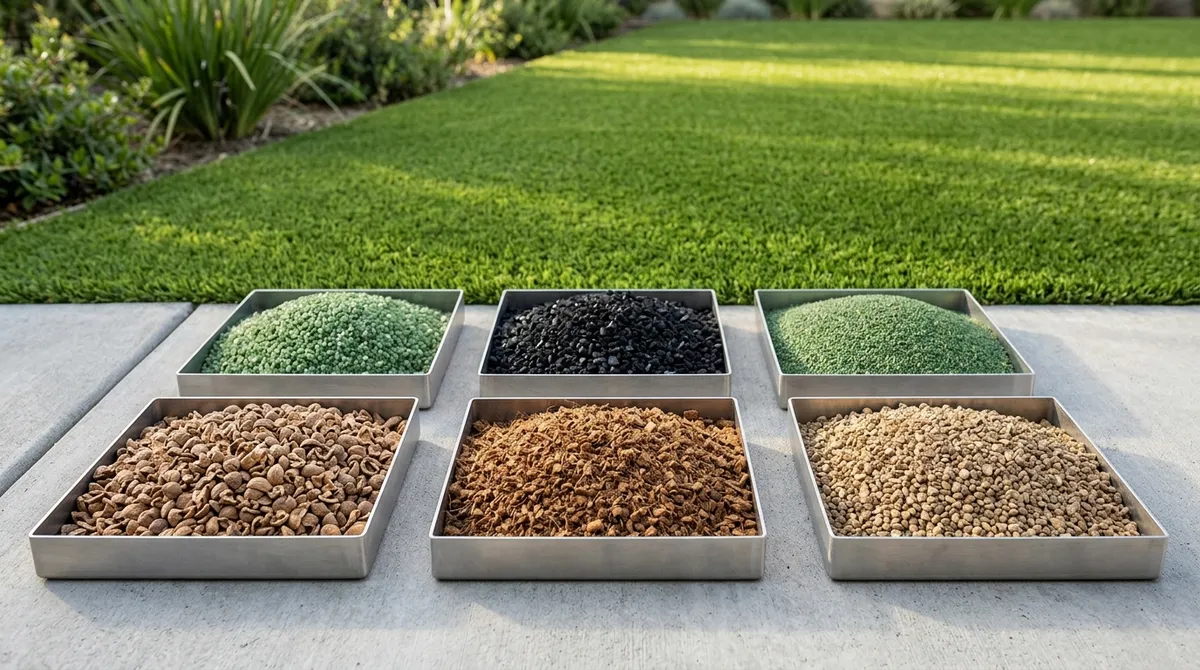 Infill types for artificial grass