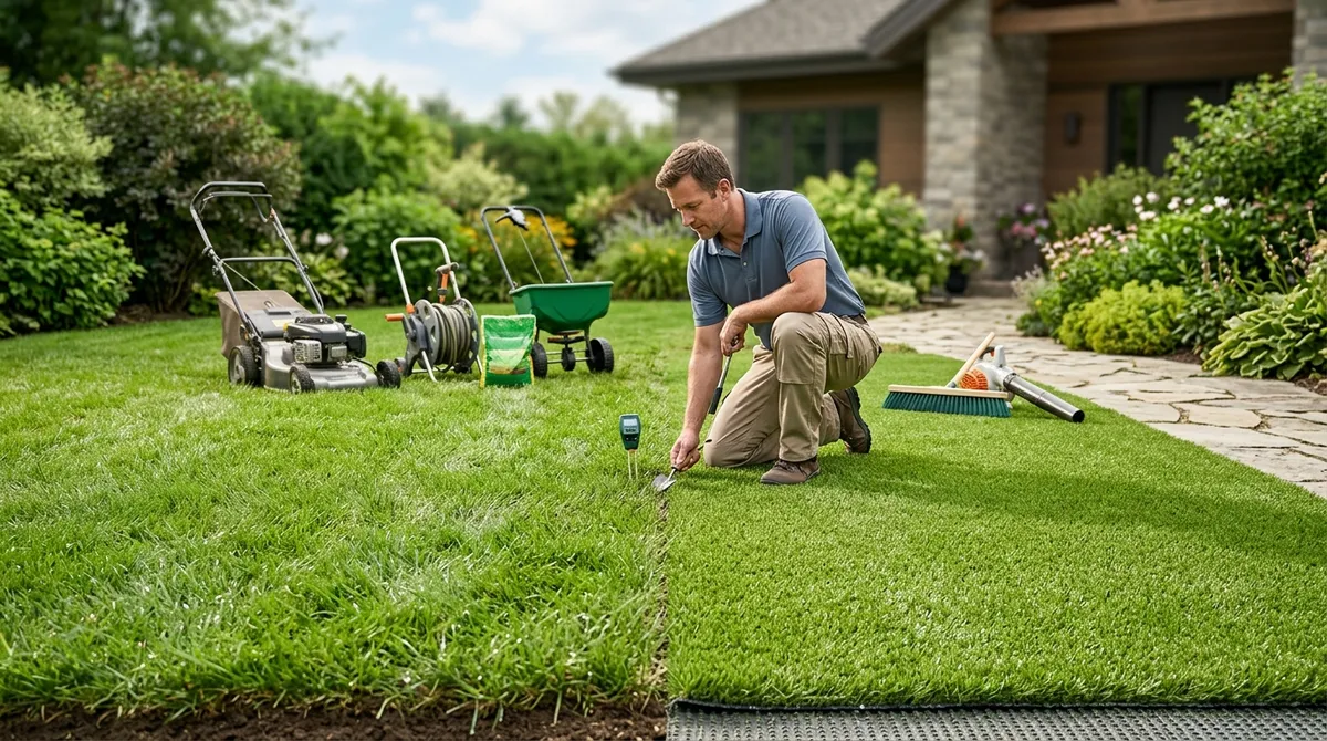 Artificial turf vs real grass cost-benefit