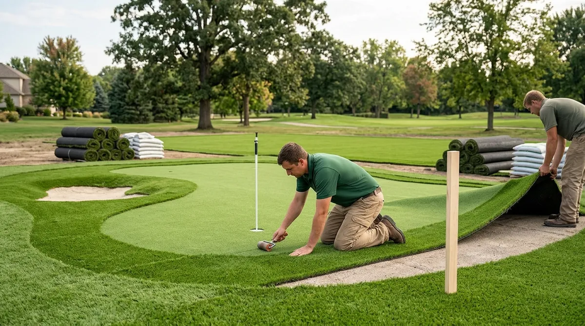 Custom golf turf installation Kenosha