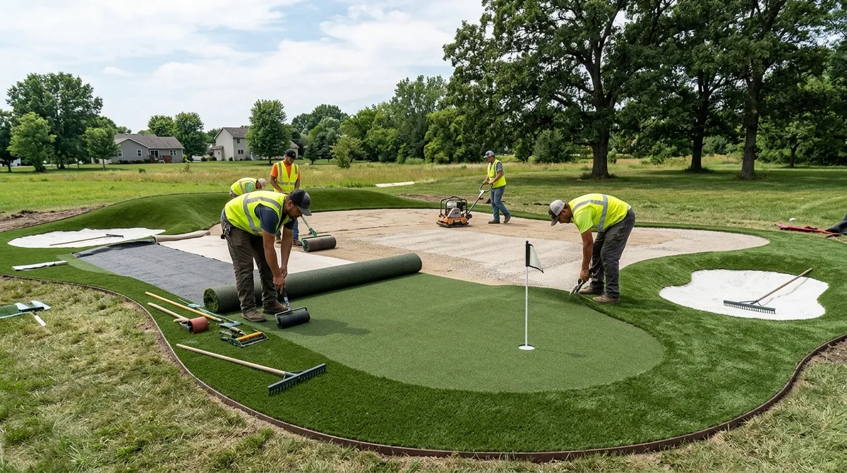 Custom golf turf installation Kenosha