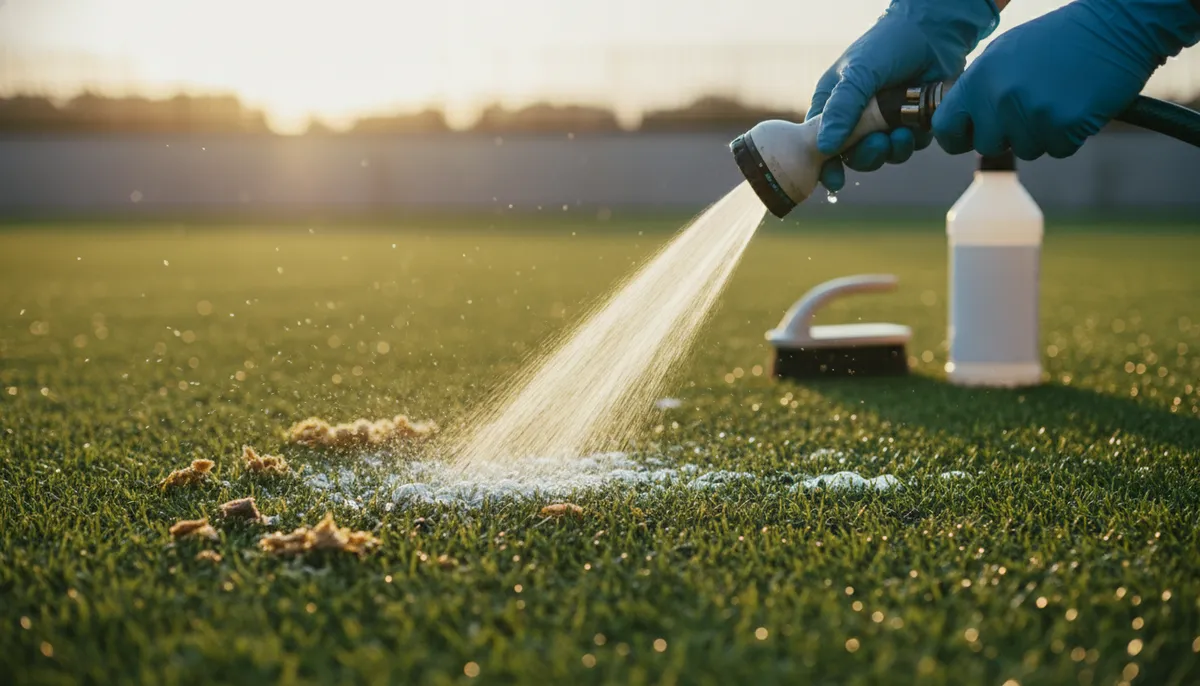 Cleaning artificial turf from pet waste