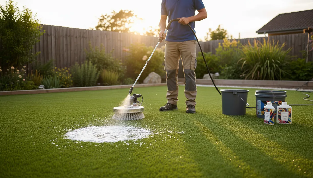 Cleaning artificial turf from pet waste