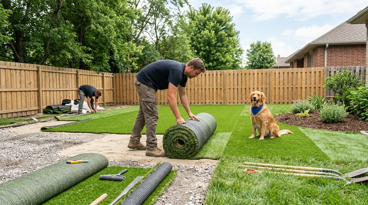Pet-friendly turf installation Kenosha