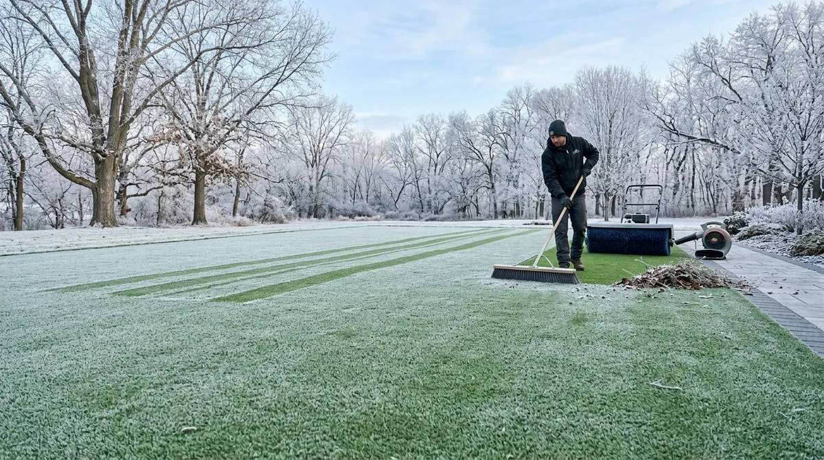 Winterizing artificial turf in the Midwest