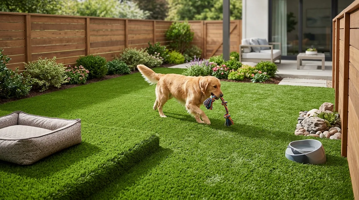 Synthetic grass for dog runs