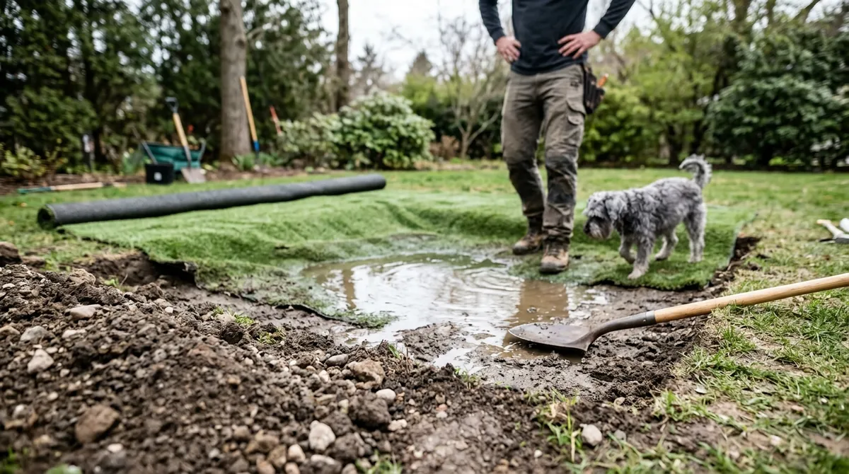 Synthetic grass for dog runs