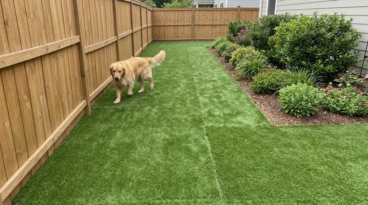 Synthetic grass for dog runs