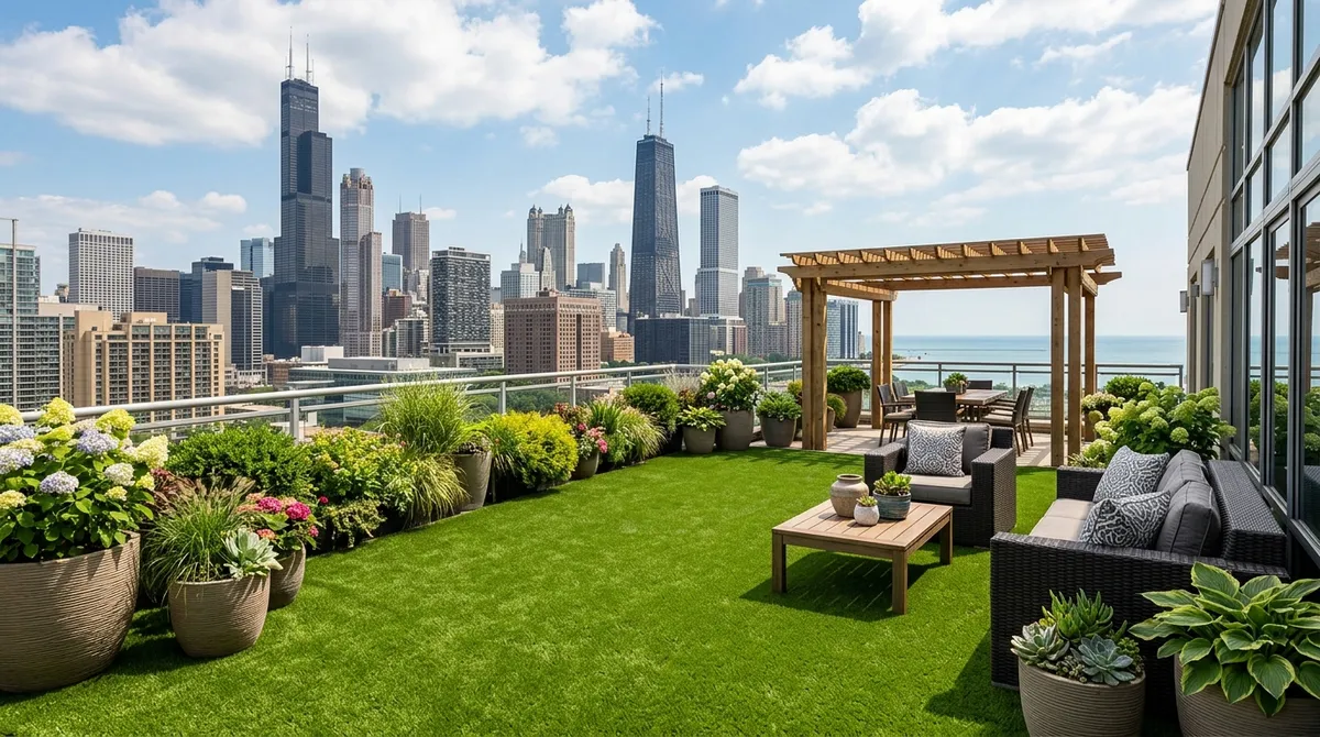 Rooftop artificial turf Chicago
