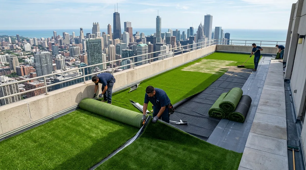 Rooftop artificial turf Chicago