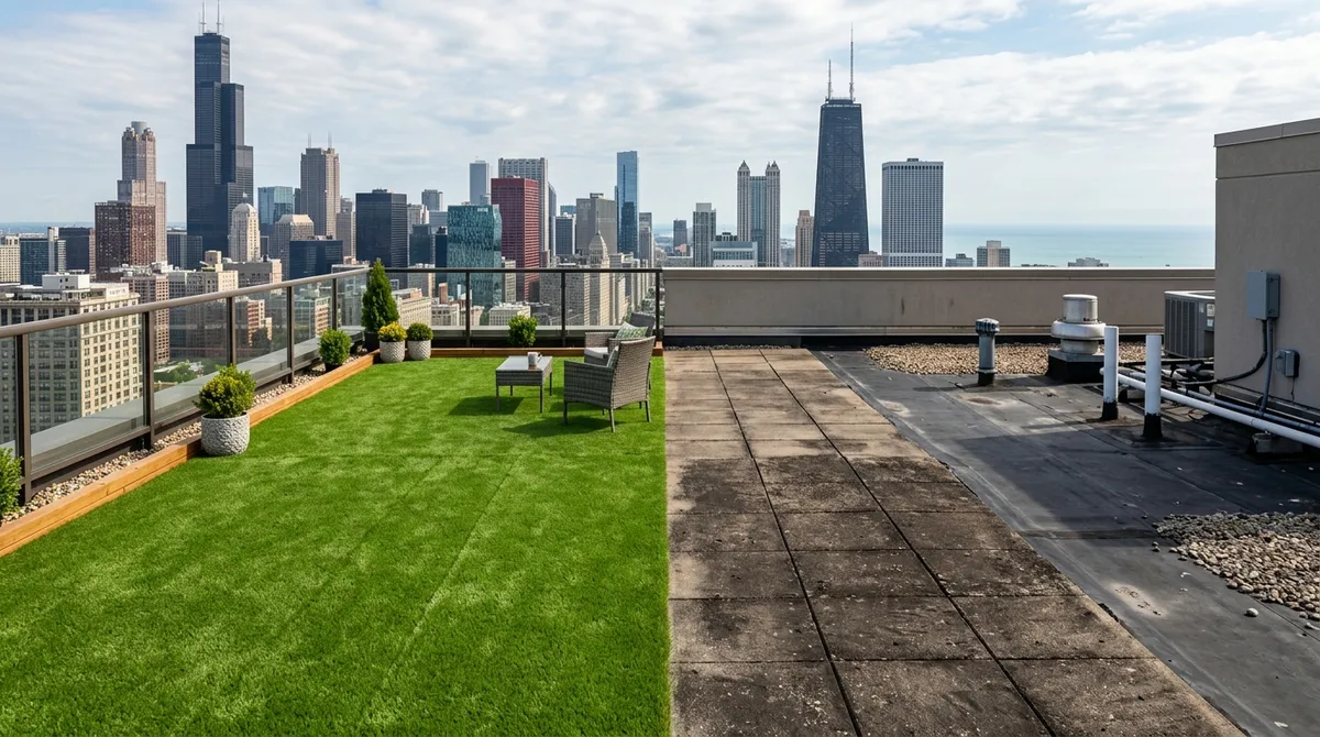 Rooftop artificial turf Chicago