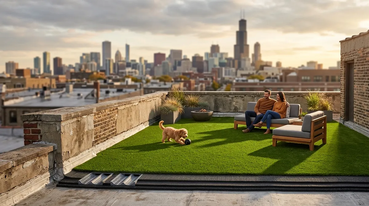 Why Is Rooftop Artificial Turf a Smart Choice in Chicago?
