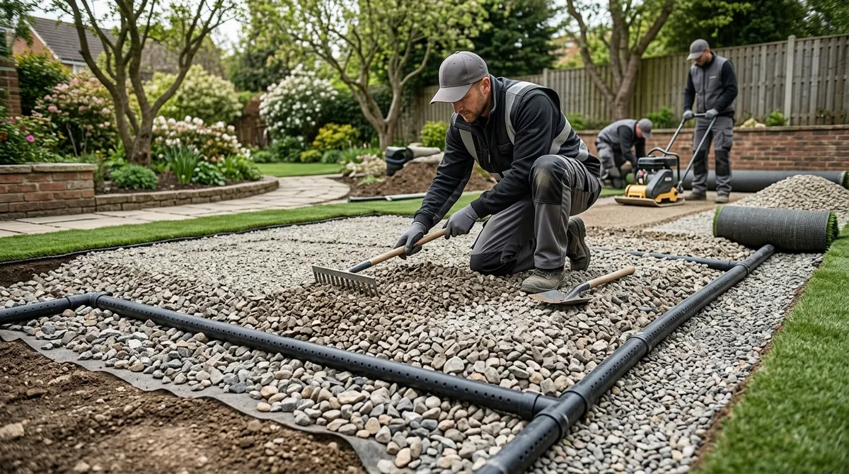 Synthetic grass drainage guide