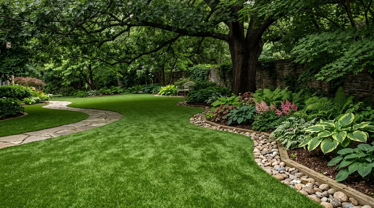 Synthetic grass for shaded areas
