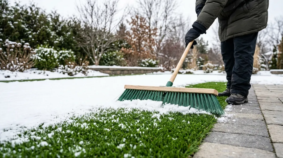 How to maintain artificial turf in winter