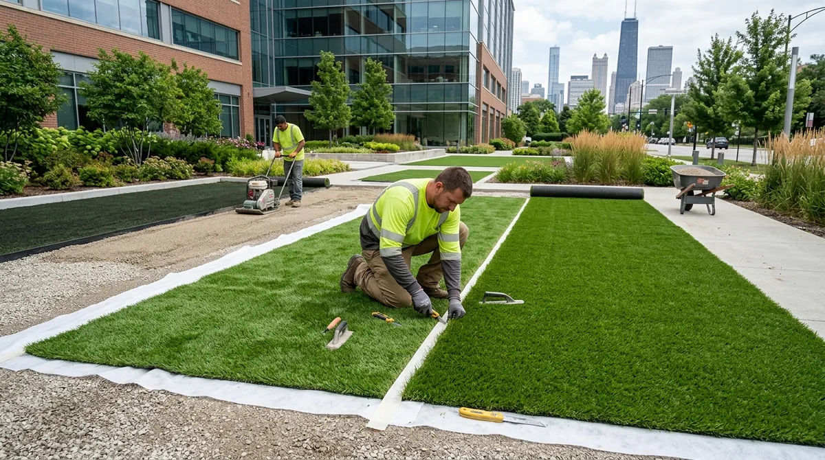 Commercial synthetic grass Chicago