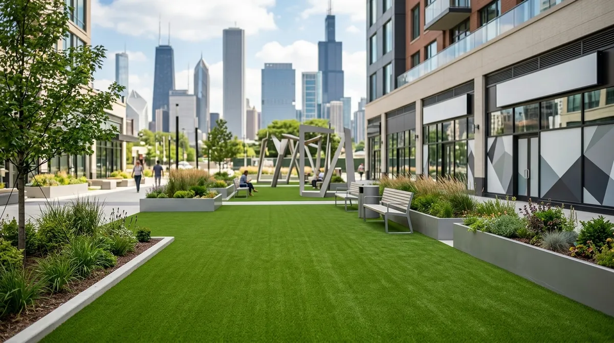 Commercial synthetic grass Chicago