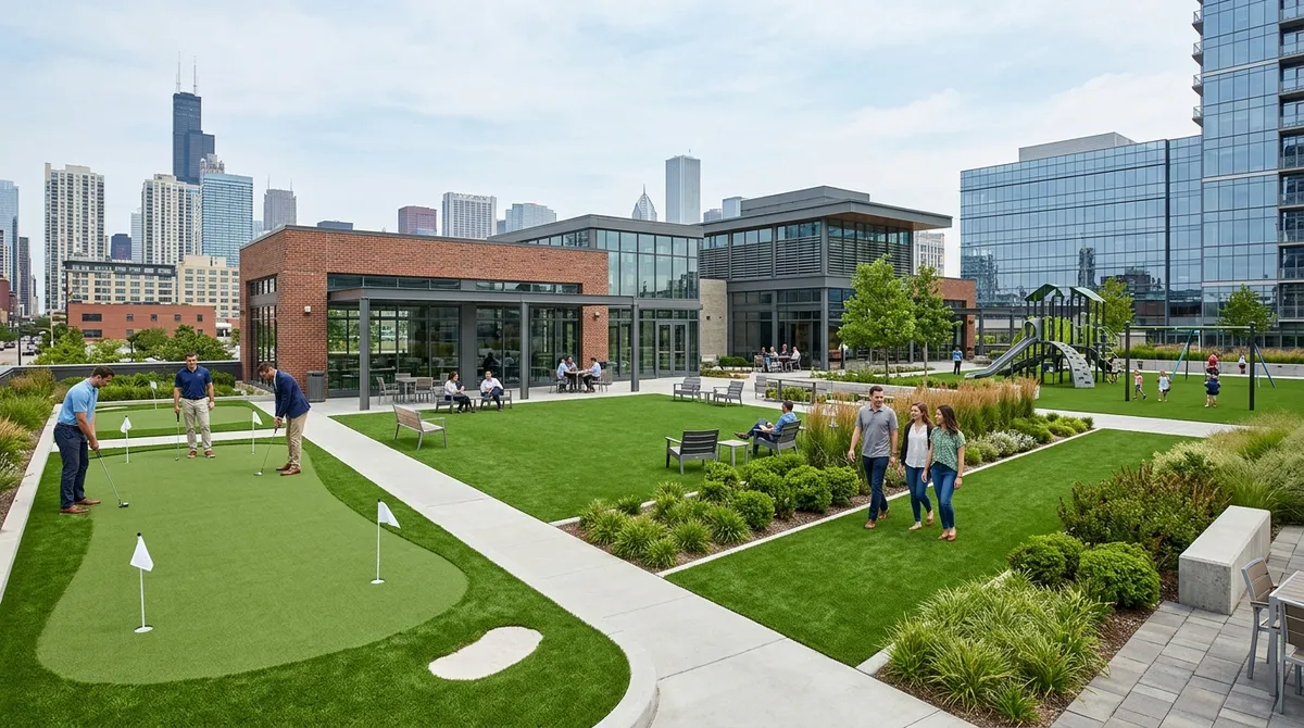 Commercial synthetic grass Chicago