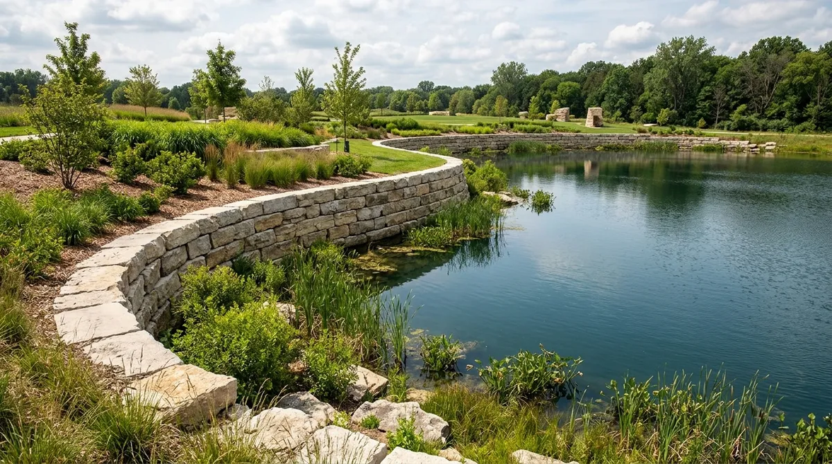 retaining walls for retention ponds