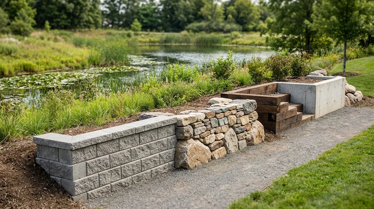 retaining walls for retention ponds