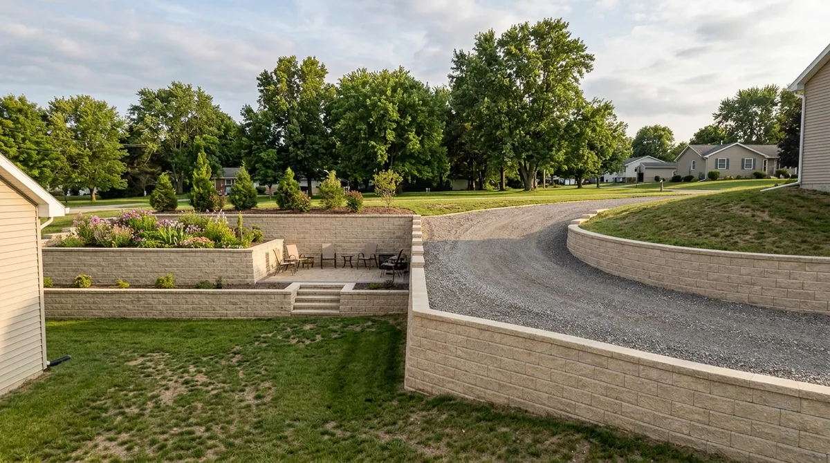 site development retaining walls