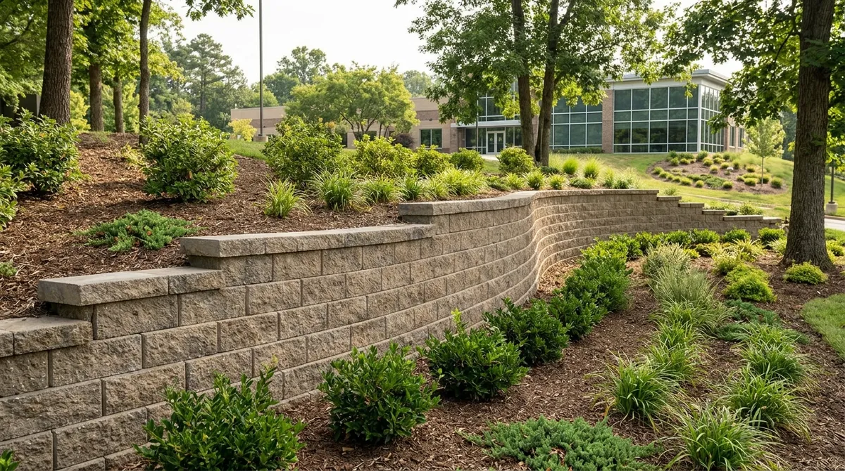 commercial landscape grading walls
