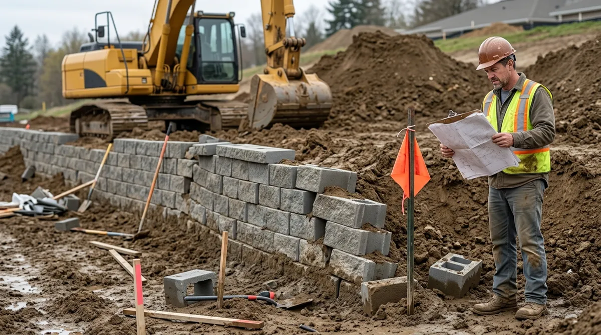 commercial landscape grading walls
