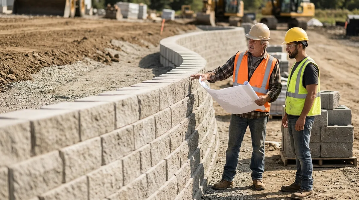 commercial retaining wall contractors near me