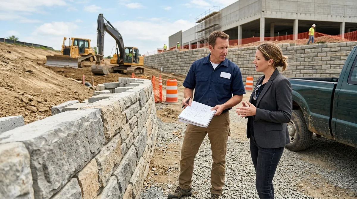 commercial retaining wall contractors near me