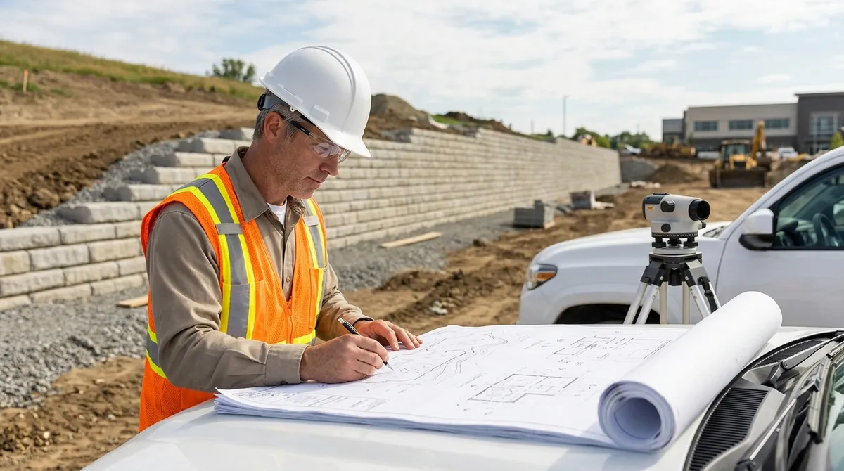 commercial retaining wall contractors near me