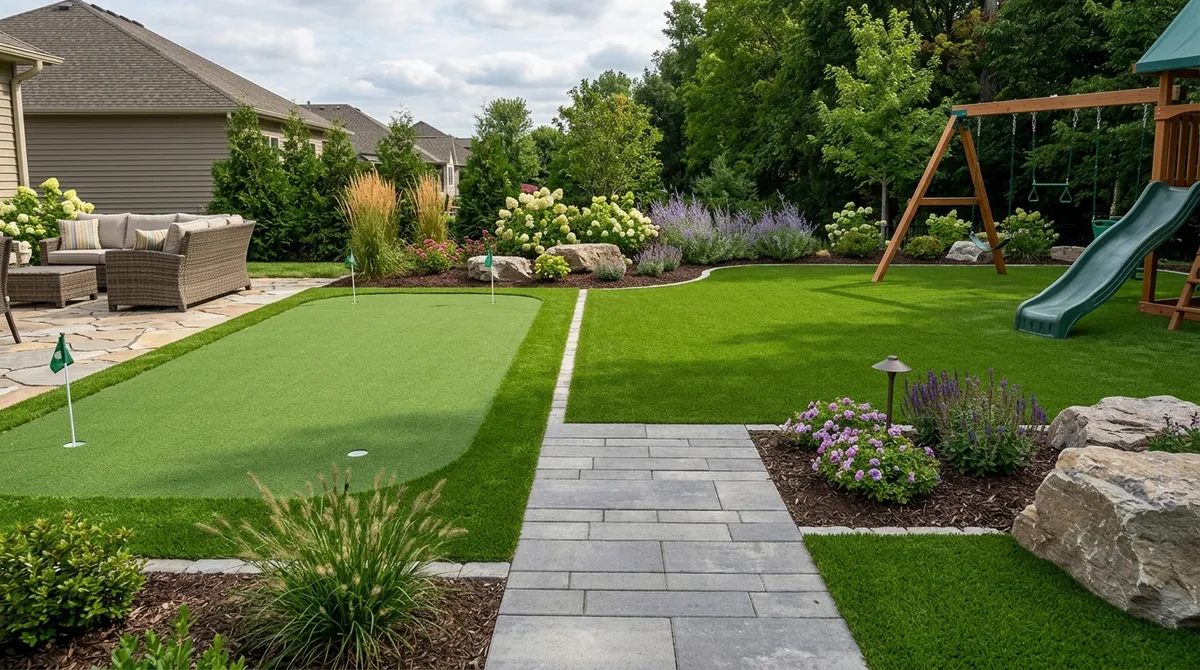 artificial lawn installation