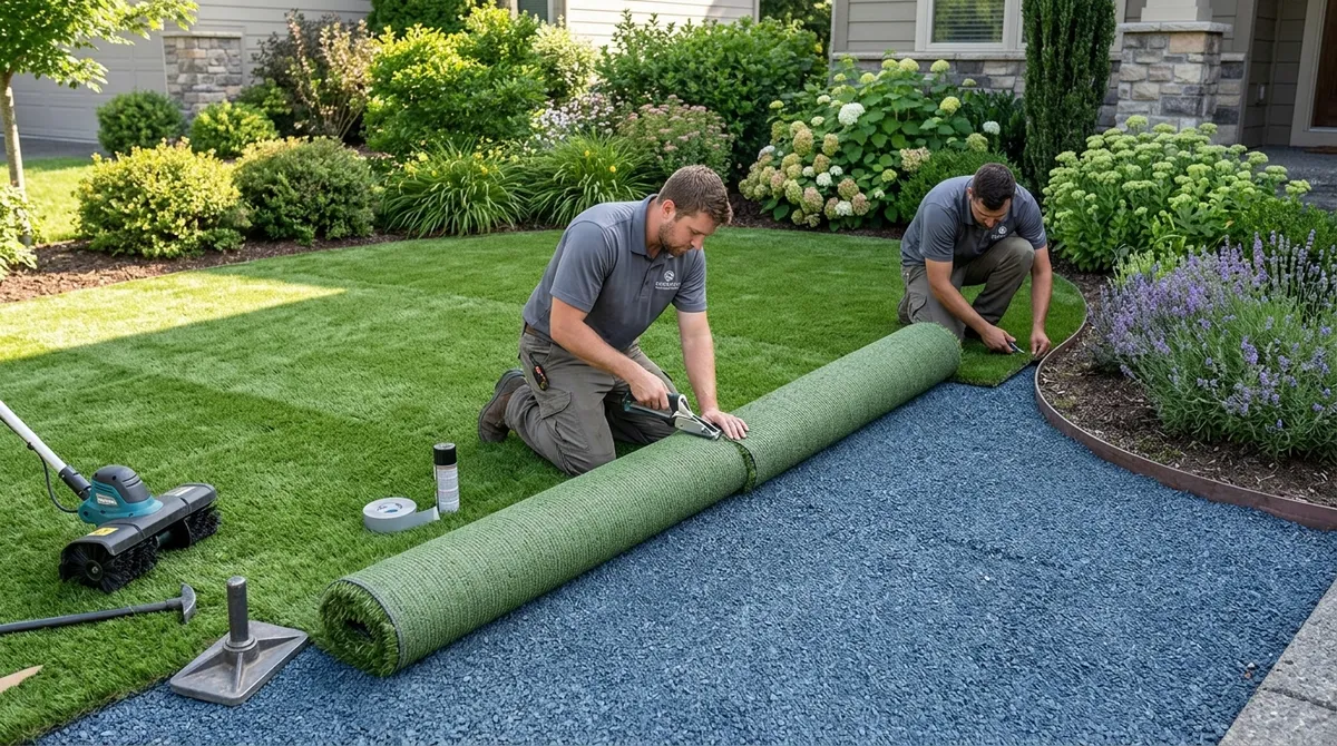 synthetic turf installation