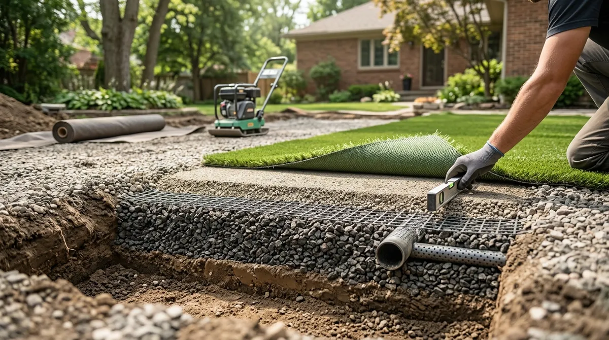 synthetic turf installation