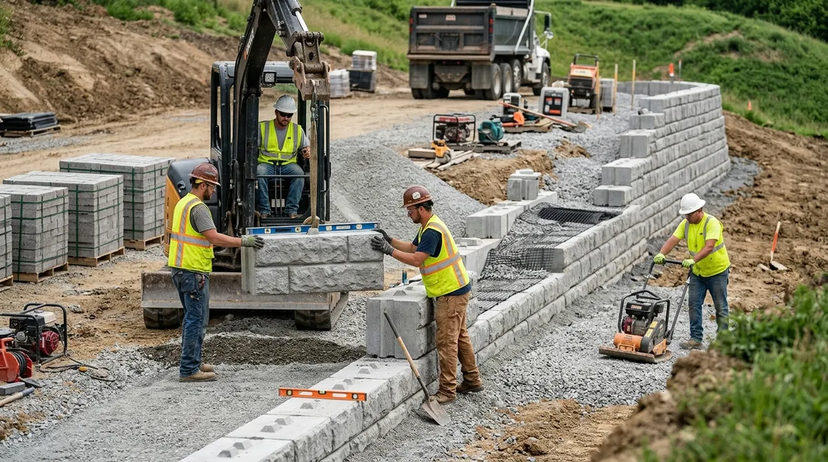 commercial retaining wall builders