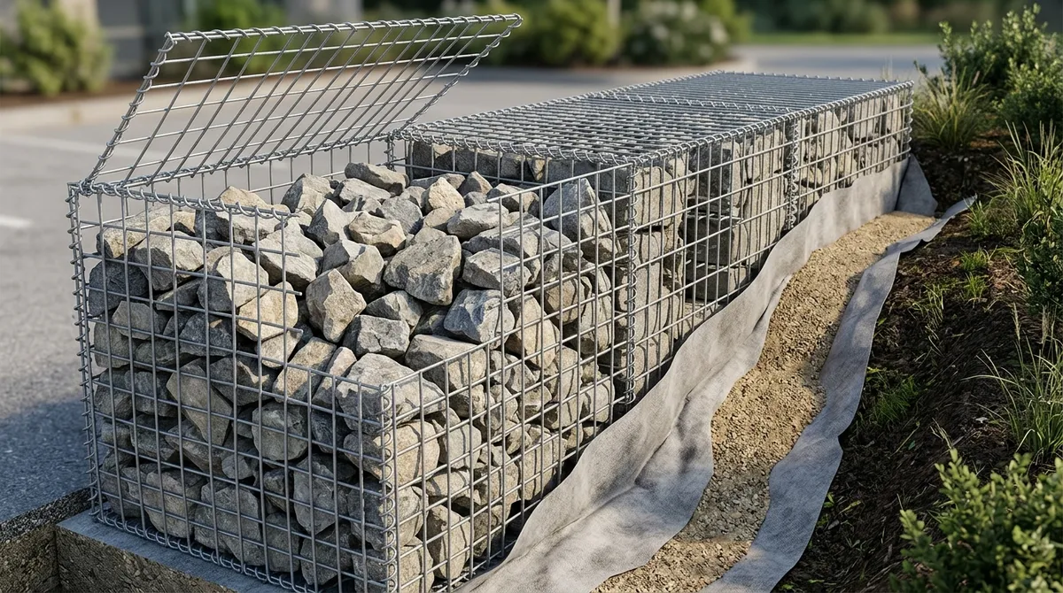 gabion wall installation commercial