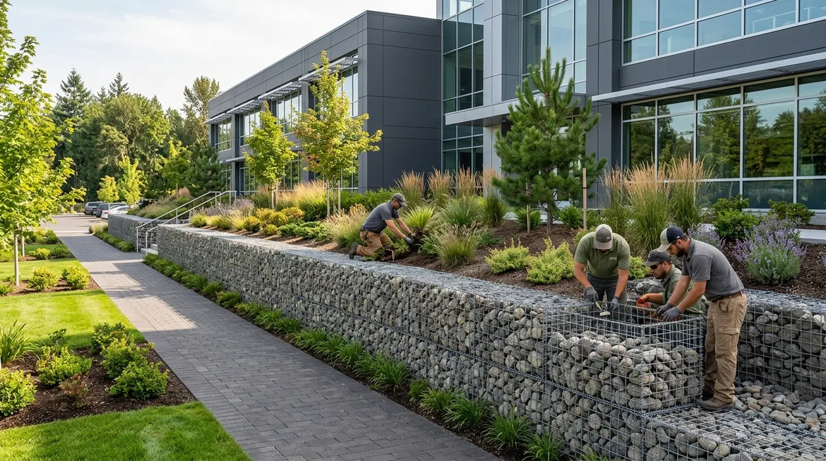 gabion wall installation commercial