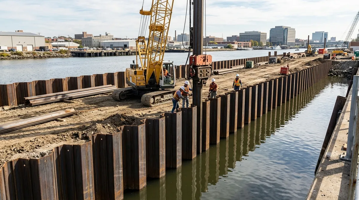 commercial sheet piling walls