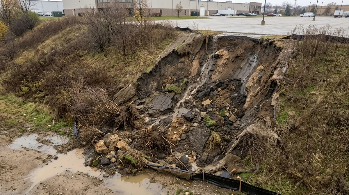 commercial slope stabilization Chicago